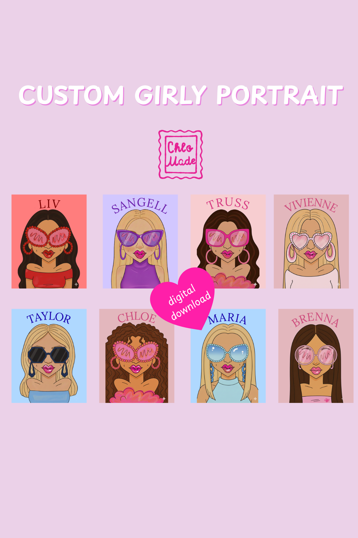 Custom Girly Portrait