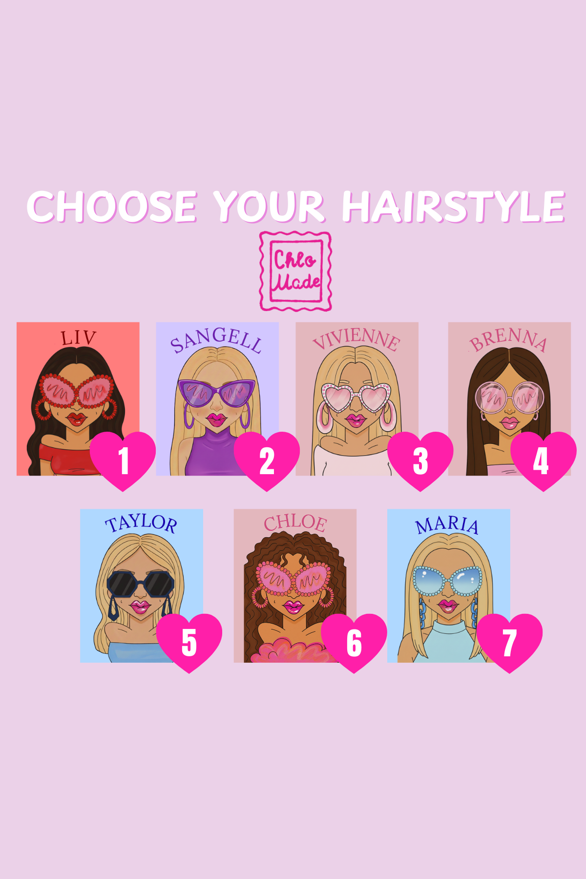 Custom Girl Portrait with Frame