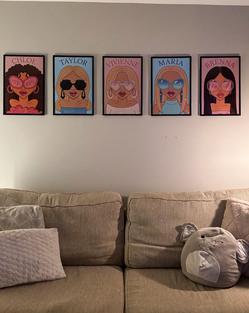 Custom Girl Portrait with Frame